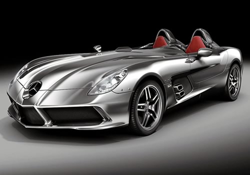 The New 2009 Mercedes McLaren SLR is named after Sir Stirling Moss for his