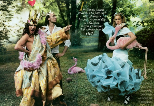 Alice In Wonderland Fashion Editorial by Annie Leibovitz for Vogue US 