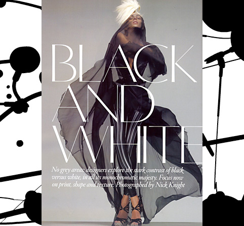 Black and White Editorial & Video for Vogue UK by Nick Knight and