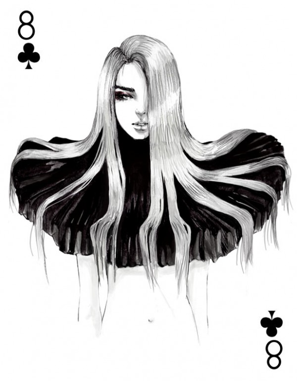 connie lim_playing cards_eight_clover