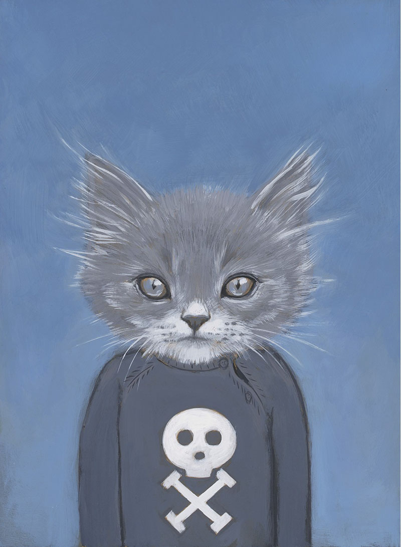 Heather Mattoon Cats in Clothes Paintings