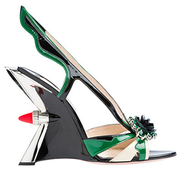 Prada high heels inspired by classic 50?s cars