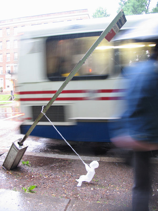 street art installation by mark jenkins