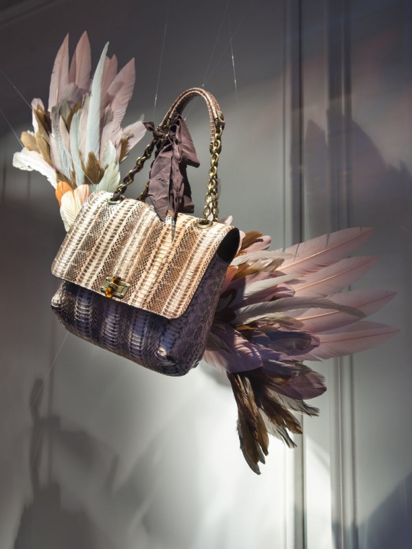 lanvin birds of paradise paris windows