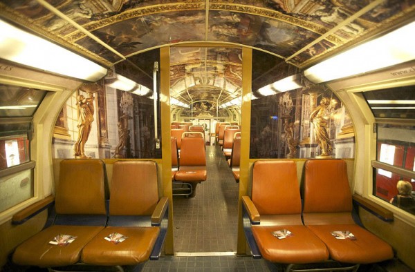 parisian rer train transformed like versailles