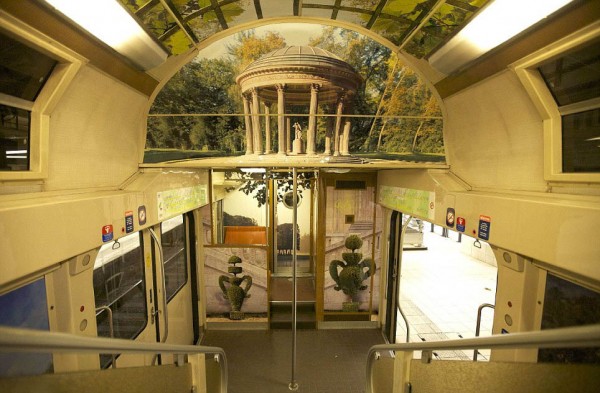 parisian rer train transformed like versailles