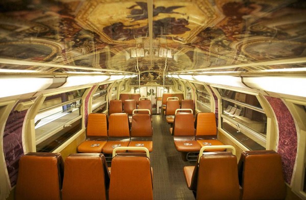 parisian rer train transformed like versailles