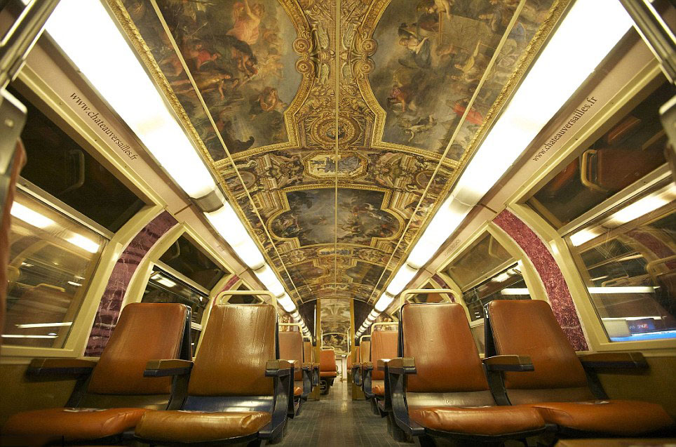 Parisian RER Train Transformed into Palace of Versailles Replica