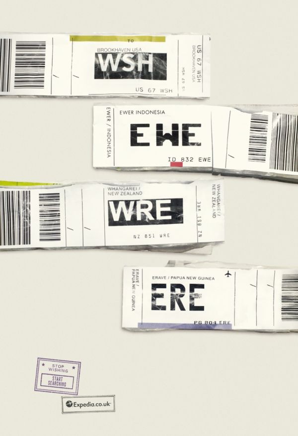 travel tag texts campaing for expedia