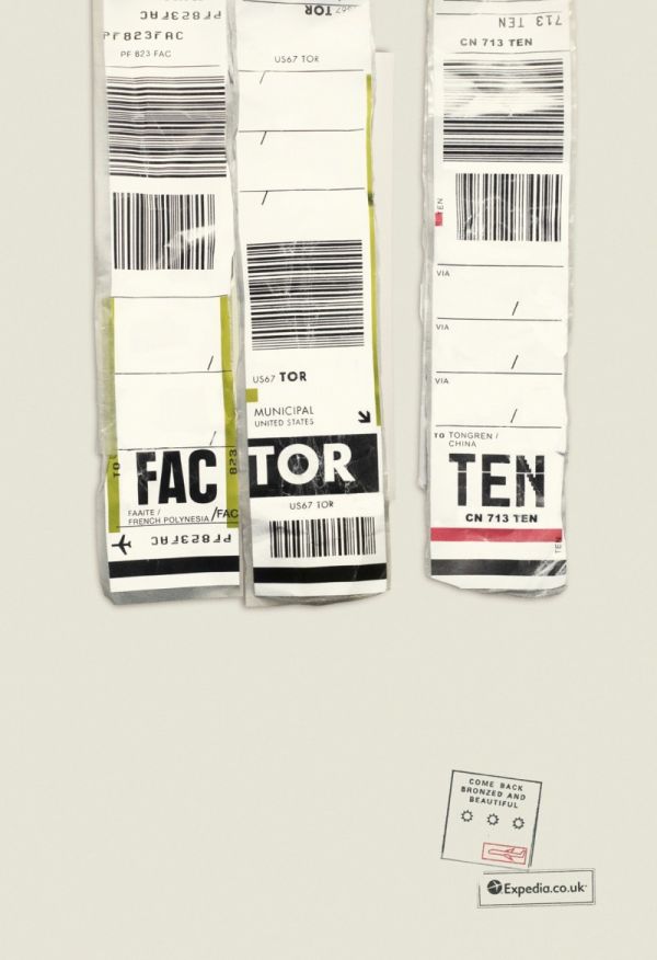 travel tag texts campaing for expedia