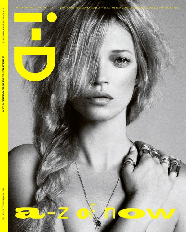 kate moss by daniele iango for i d pre spring cover
