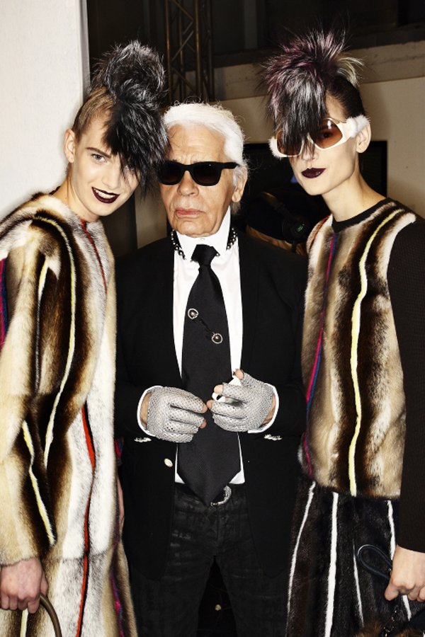 backstage shots by sonny vandevelde fendi karl