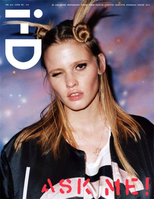 Lara Stone by Tyrone Lebone for i-D Spring 2013