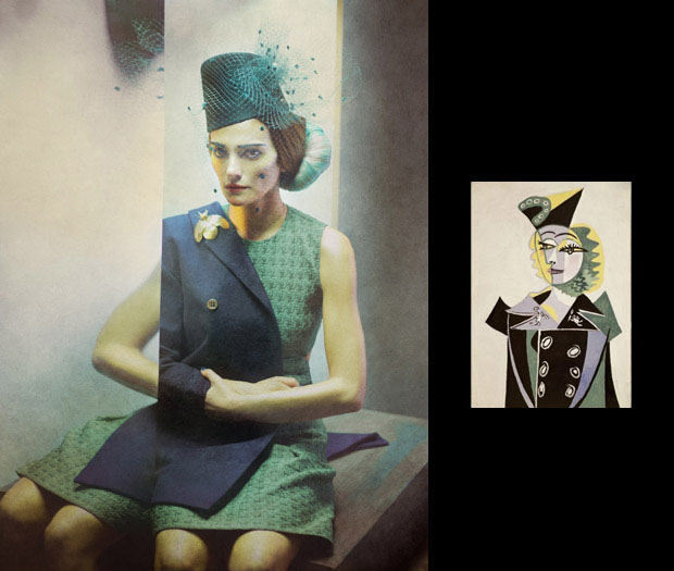 picasso paintings as fashion by eugenio recuenco