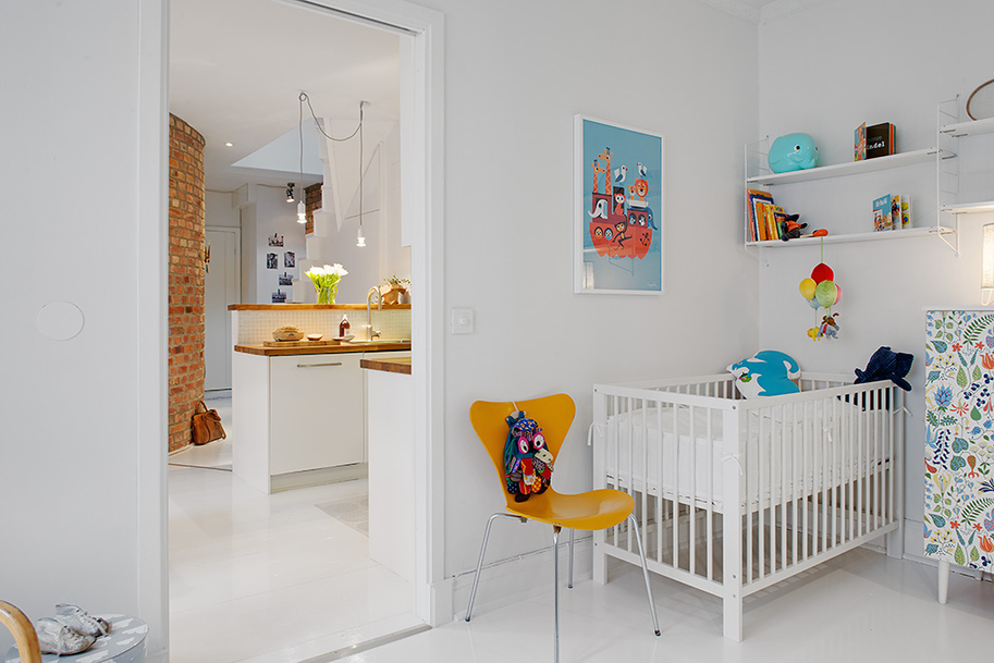 charming swedish apartment Colourful Interior