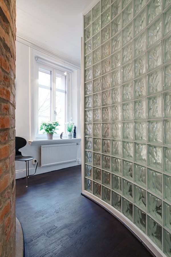 charming swedish apartment Glass Wall