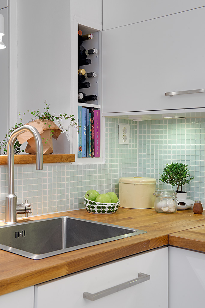 charming swedish apartment Sink Stainless Steel