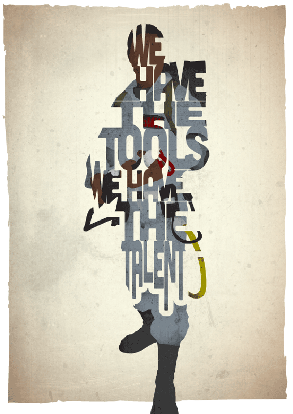 typographic movie posters