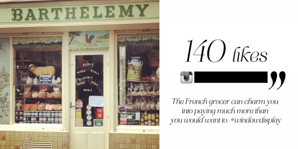 French Grocer Window Display