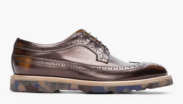 paul smith metallic longwing brogues