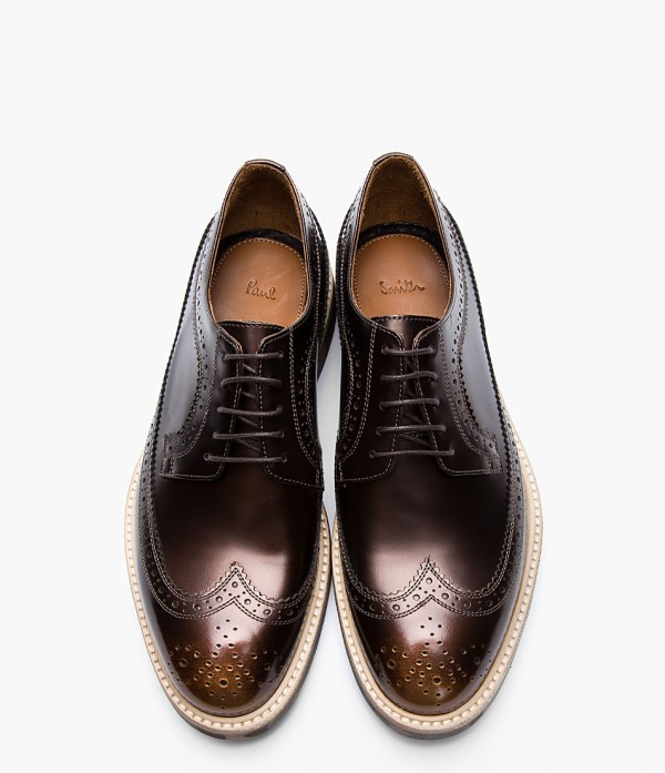 paul smith metallic longwing brogues