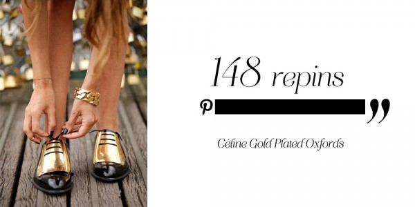 celine gold plated oxfords