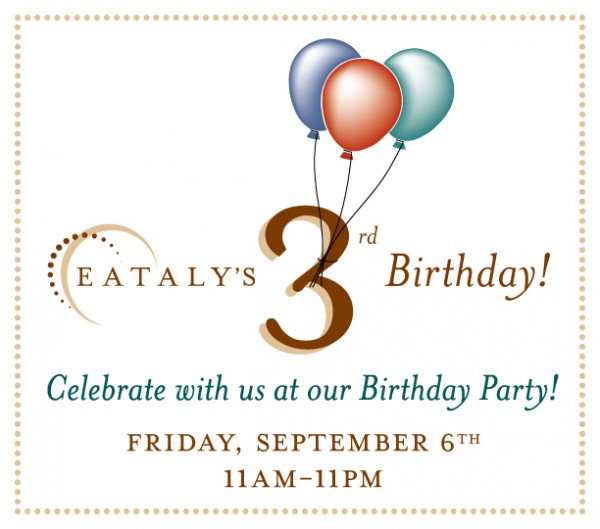 Buon Compleanno Eataly e