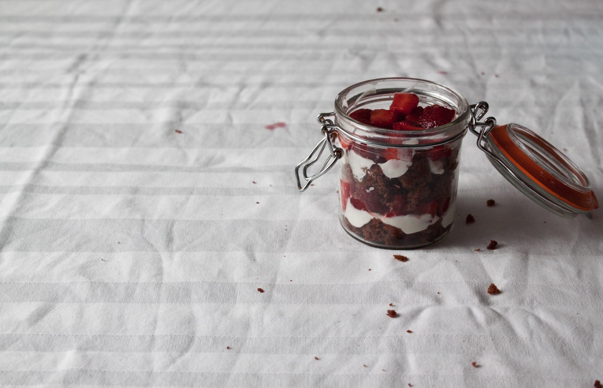 Little Upside Down Cakes Strawberry Trifle scaled