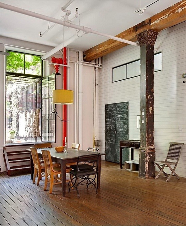 a loft with charactere in tribeca