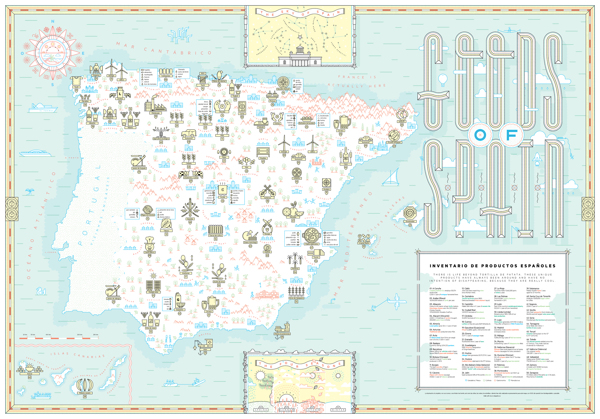 goods of spain map by Relajaelcoco