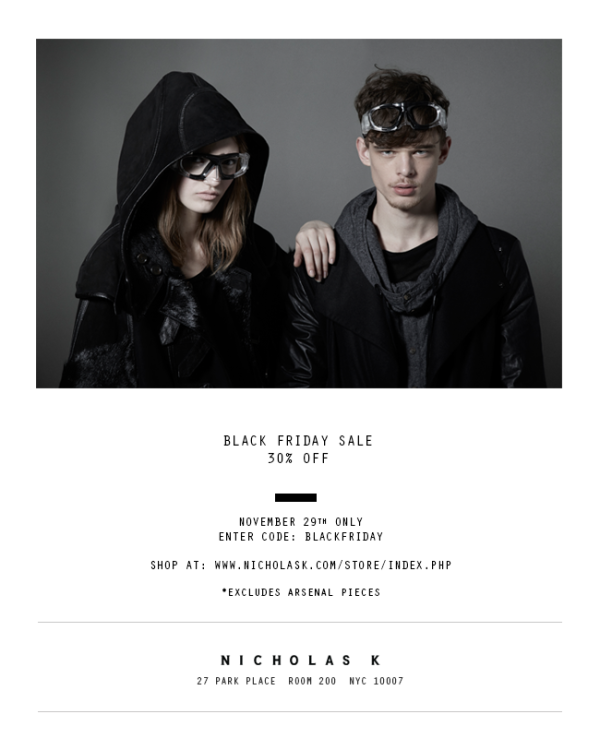 Nicholas K_Black Friday Sale