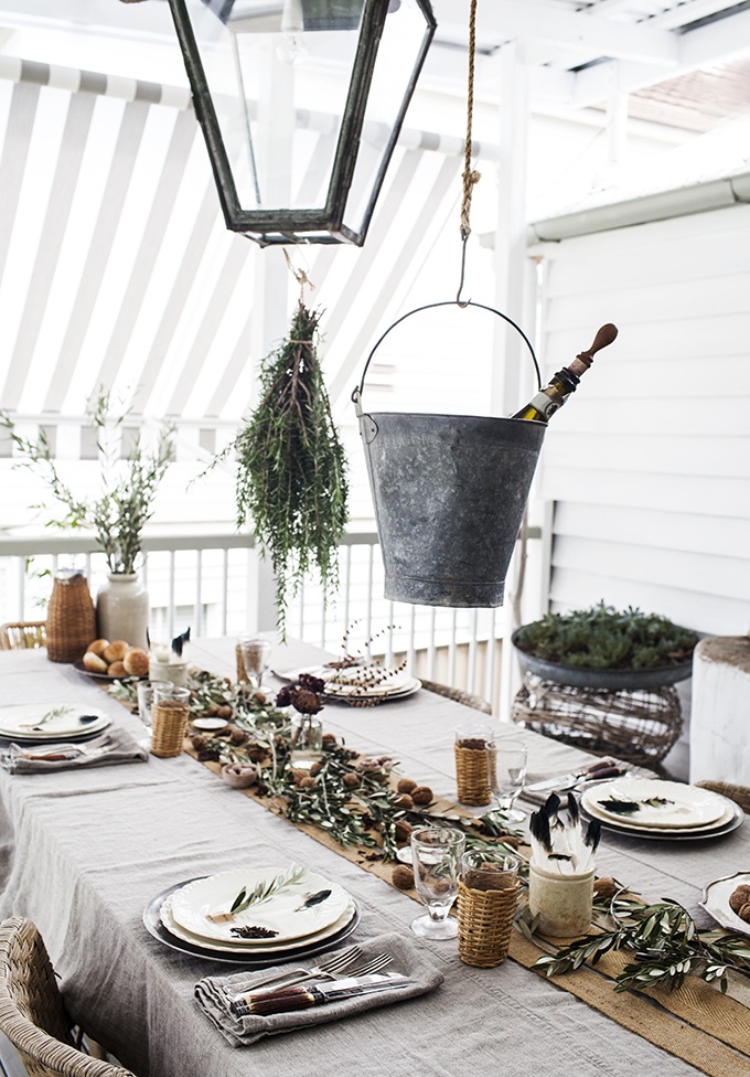 rustic table setting