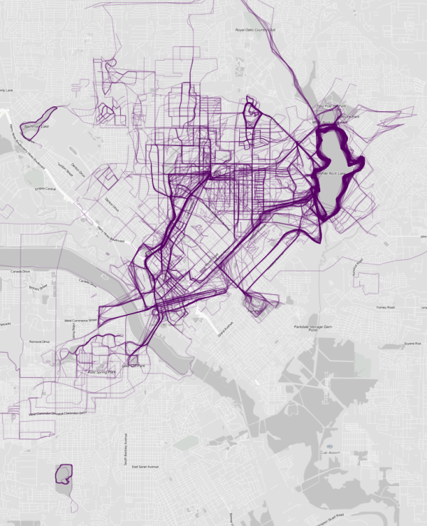 Where people run infographic Dallas TX