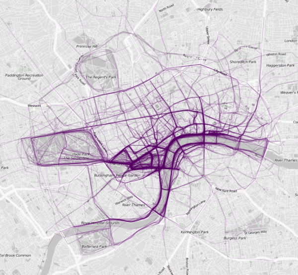 Where people run infographic London