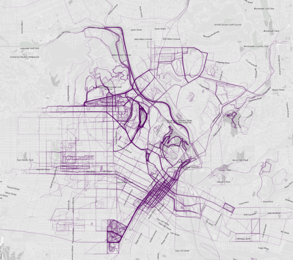 Where people run infographic Los Angeles CA