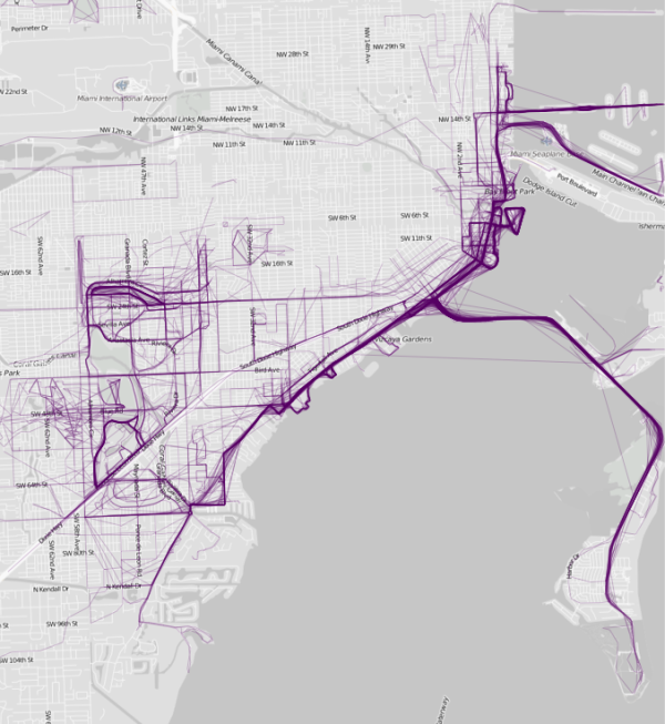 Where people run infographic Miami FL