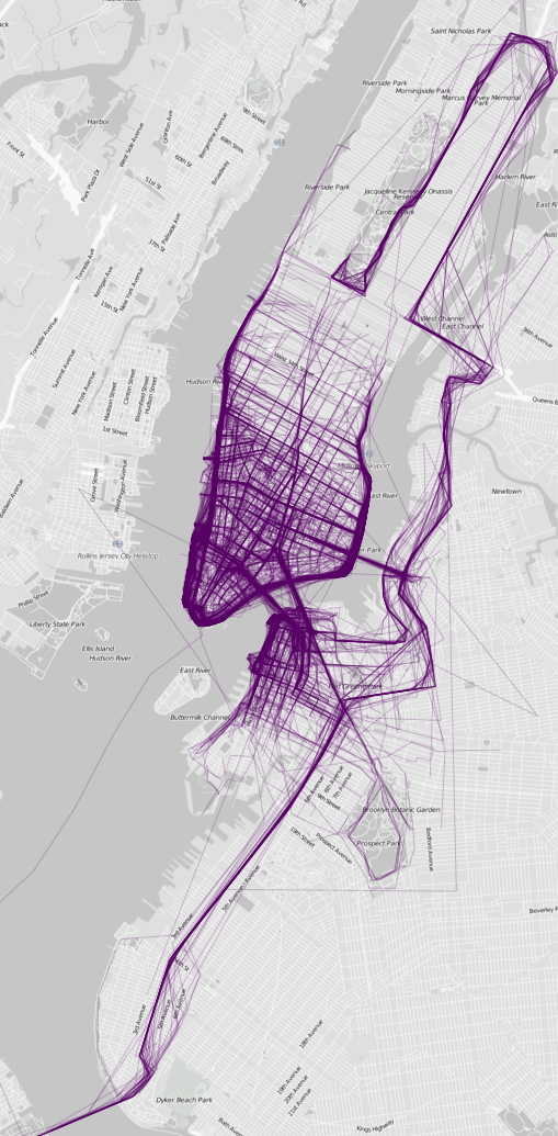 Where people run infographic NY