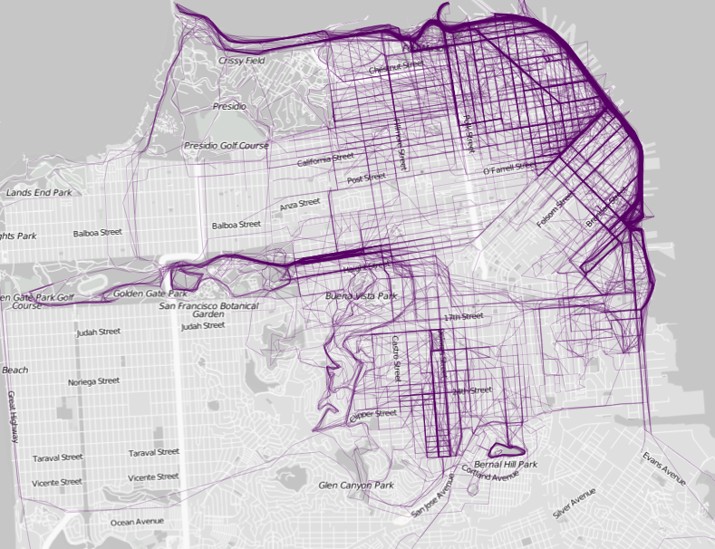 Where people run infographic San Francisco