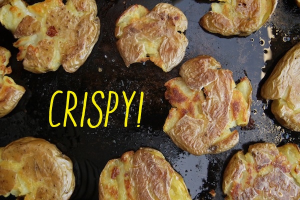 crispy smashed potatoes