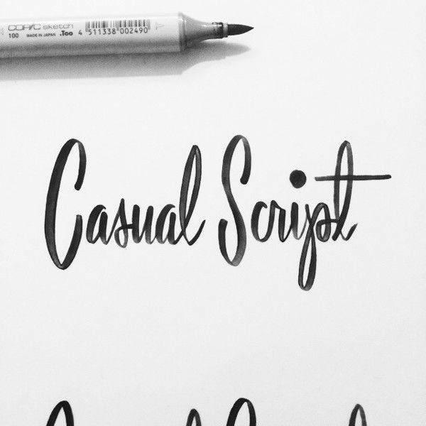 Neil Secretario brush script lettering