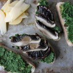 portobello gouda kale pesto grilled cheese