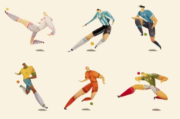 rafael mayanis world cup players illustrations