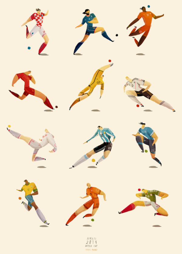 rafael mayanis world cup players illustrations