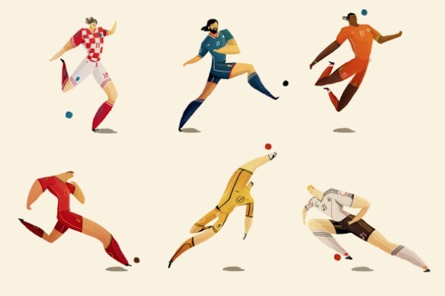 rafael mayanis world cup players illustrations