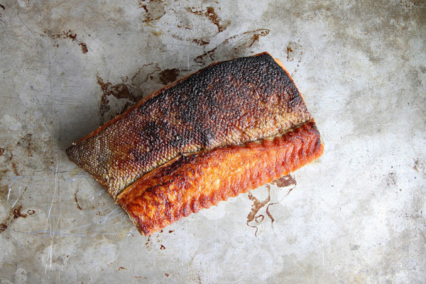 Crispy Salmon with Strawberry Basil Salsa