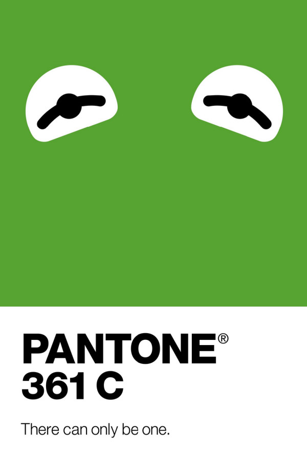 Famous Characters in Minimalistic Pantone Posters