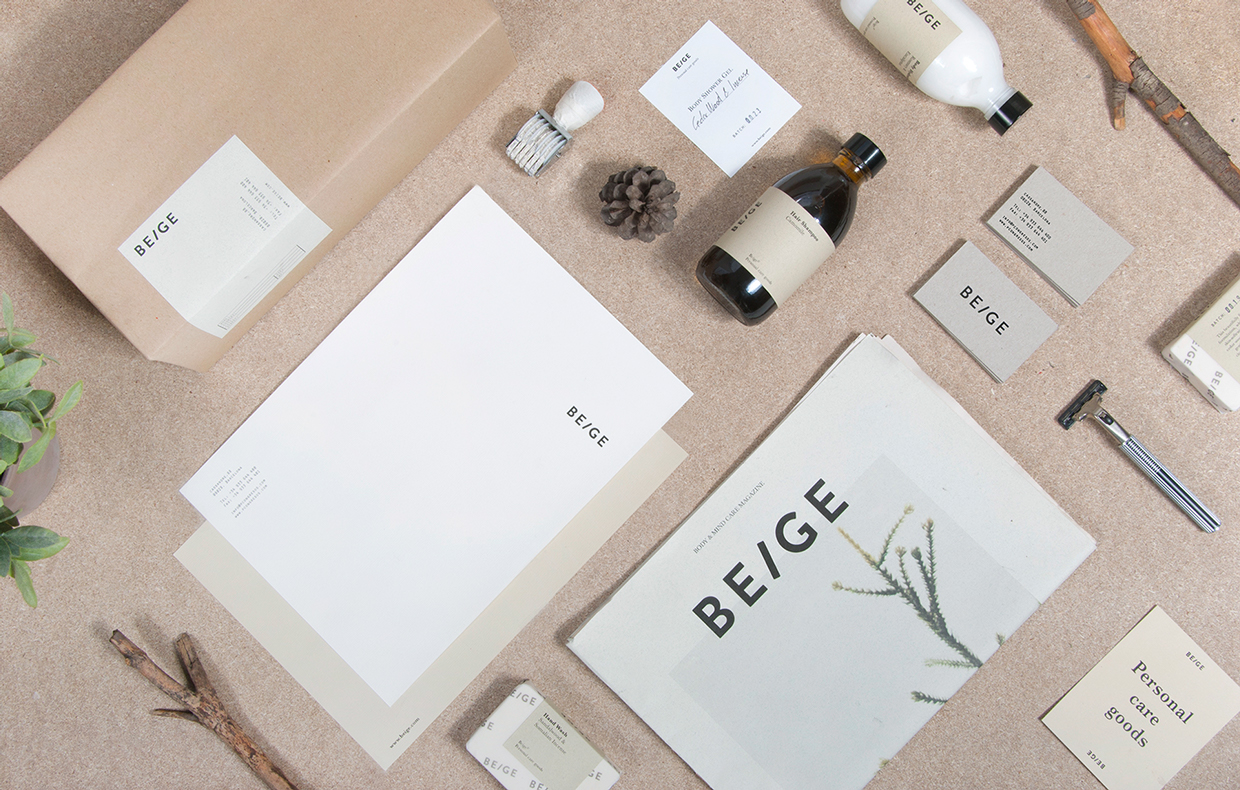 Josep Puy Beige Personal Care Products Branding