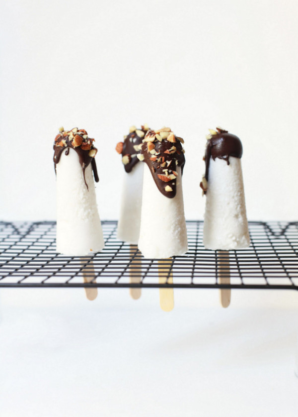 Mini Chocolate and Coconut Popsicles