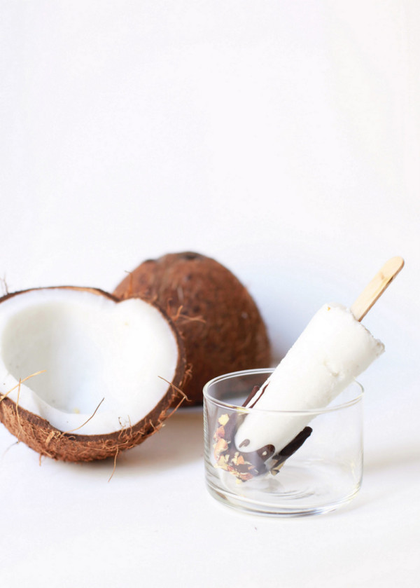 Mini Chocolate and Coconut Popsicles