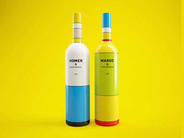 the simpsons wine packaging